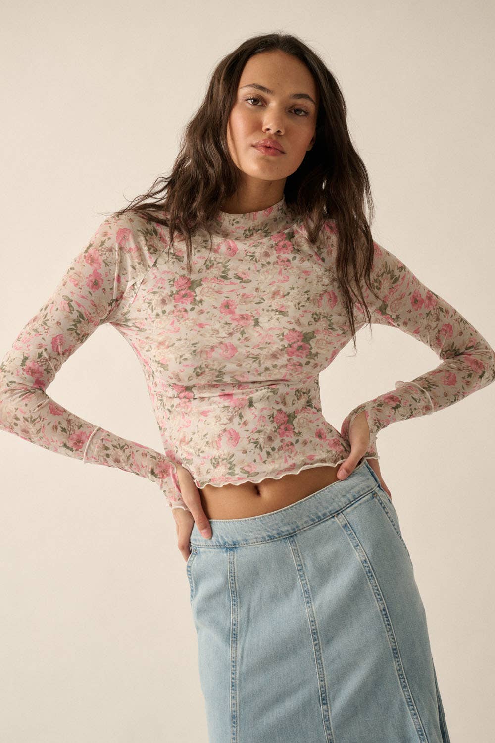 Addison Pink Floral Top