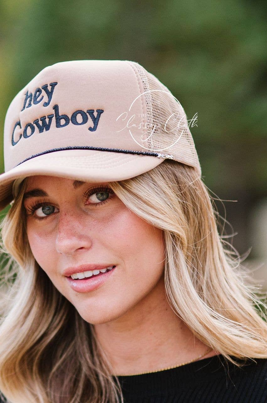 Embroidered Trucker Hat - Hey Cowboy RTS